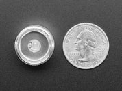 Anodized Aluminum Machined Knob - Silver - 20mm Diameter