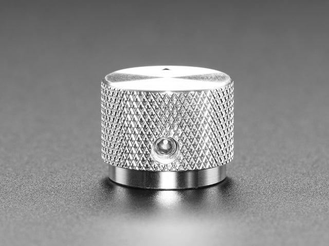 Anodized Aluminum Machined Knob - Silver - 20mm Diameter