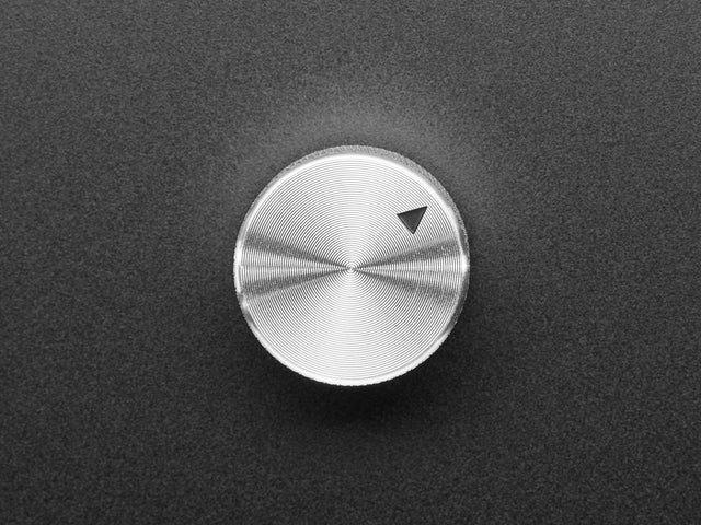 Anodized Aluminum Machined Knob - Silver - 20mm Diameter