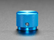 Anodized Aluminum Machined Knob - Blue - 20mm Diameter
