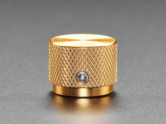 Anodized Aluminum Machined Knob - Gold - 20mm Diameter