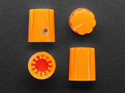 Orange Micro Potentiometer Knob - 4 pack