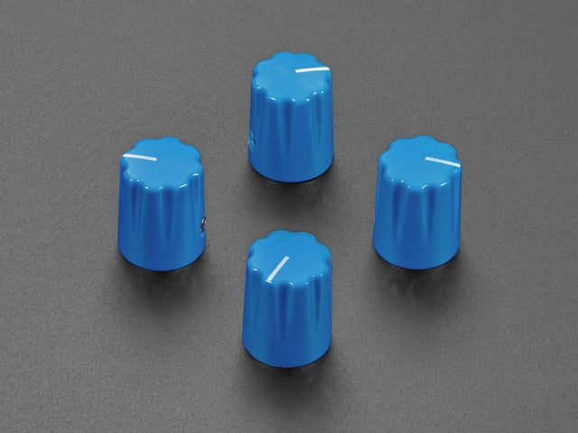Blue Micro Potentiometer Knob - 4 pack