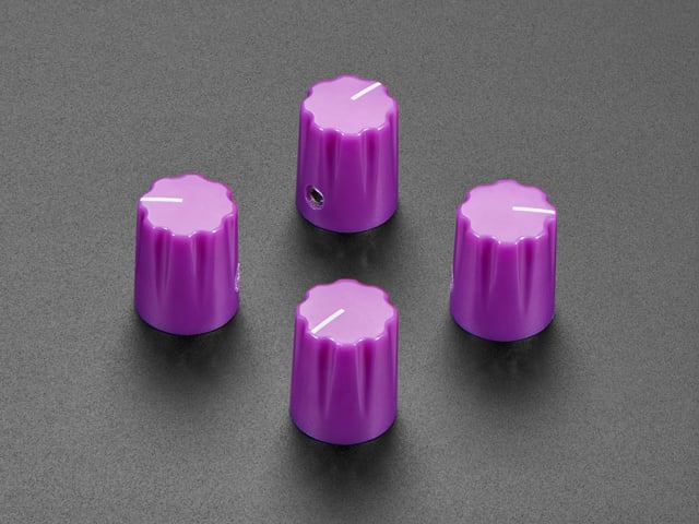 Violet Micro Potentiometer Knob - 4 pack
