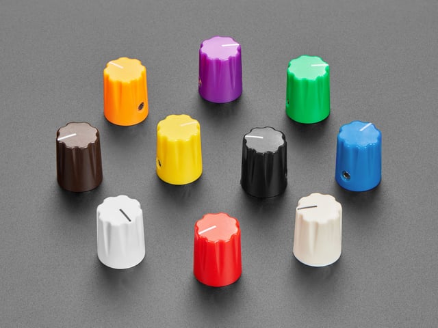 Multi-Color Micro Potentiometer Knob -  Rainbow 10 pack