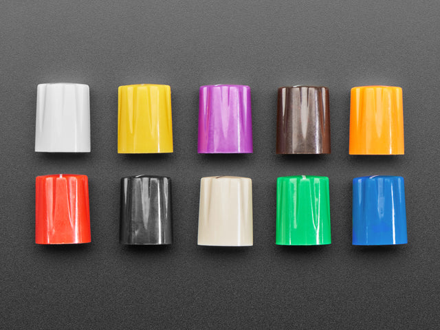 Multi-Color Micro Potentiometer Knob -  Rainbow 10 pack