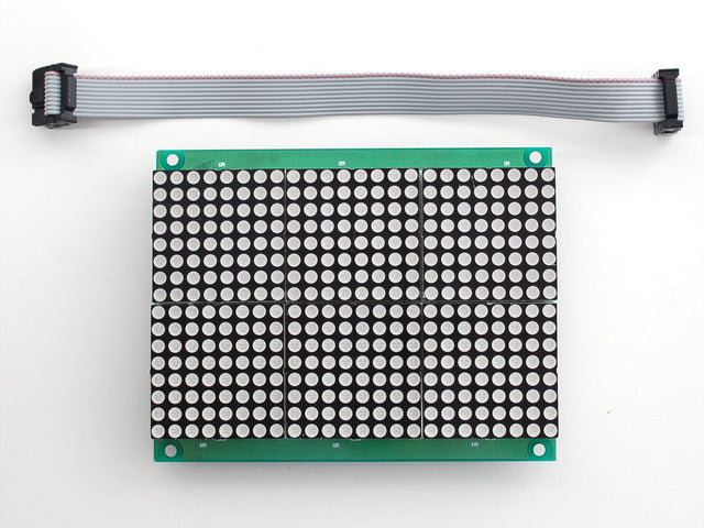 16x24 Red LED Matrix Panel - Chainable HT1632C Driver