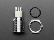 Rugged Metal Pushbutton with White LED Ring