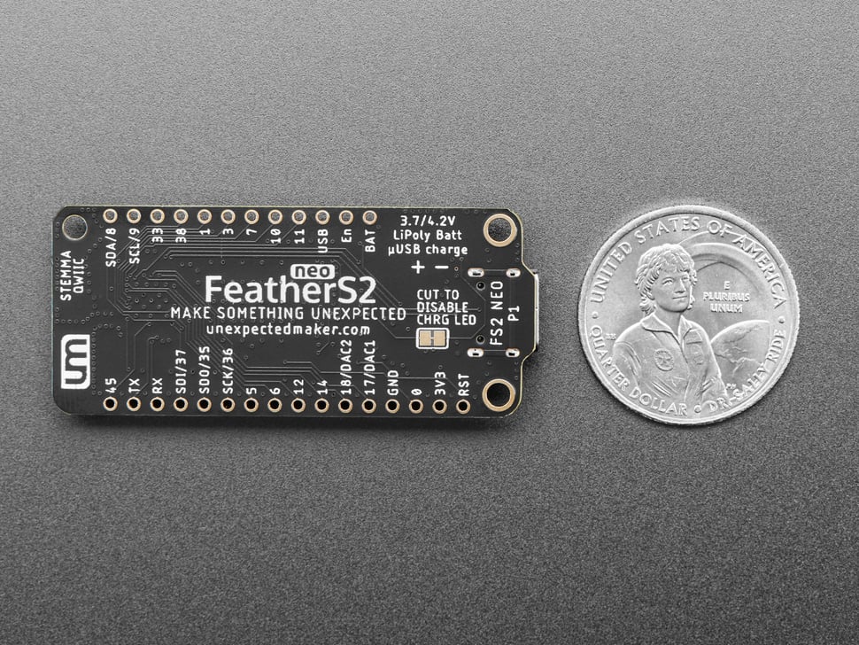 FeatherS2 Neo - Blingy RGB ESP32-S2 Feather Development Board