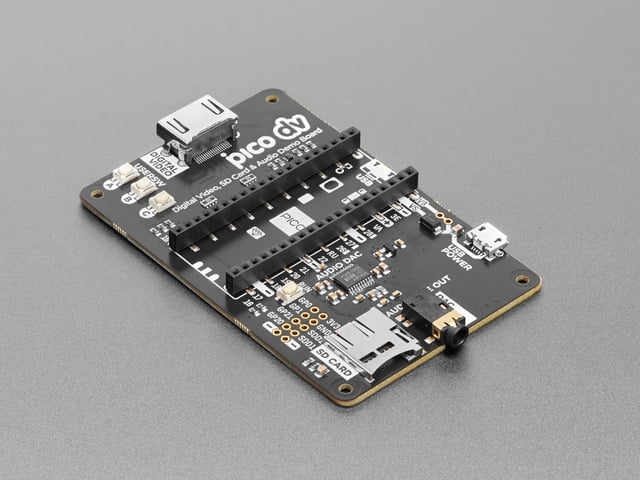 Pimoroni Pico DV Demo Base - RP2040 DVI Multimedia Board