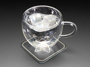 PCB Coaster with Gold Adafruit Logo