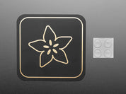 PCB Coaster with Gold Adafruit Logo