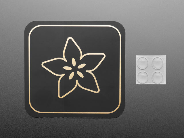 PCB Coaster with Gold Adafruit Logo