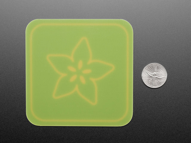 PCB Coaster with Gold Adafruit Logo