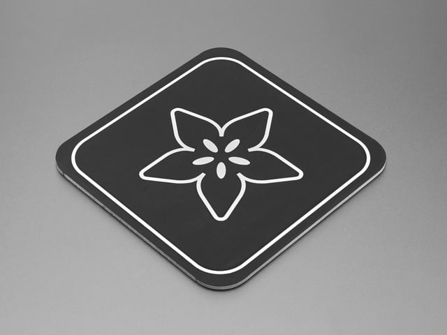 Aluminum PCB Coaster with Adafruit Logo