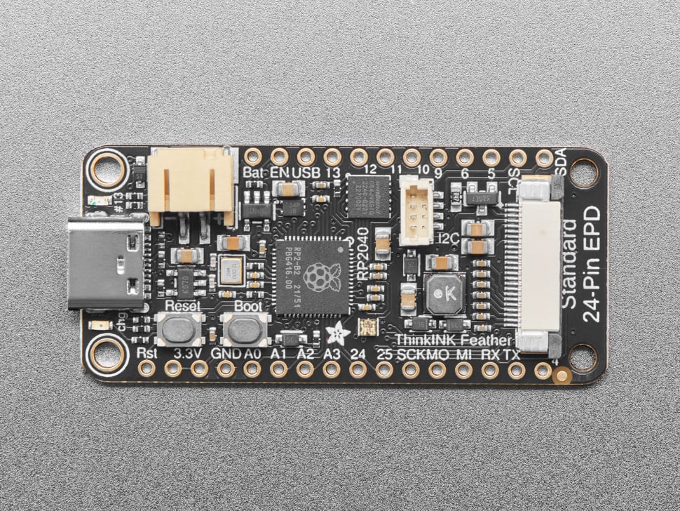 Adafruit RP2040 Feather ThinkInk for 24-pin E-Paper Displays