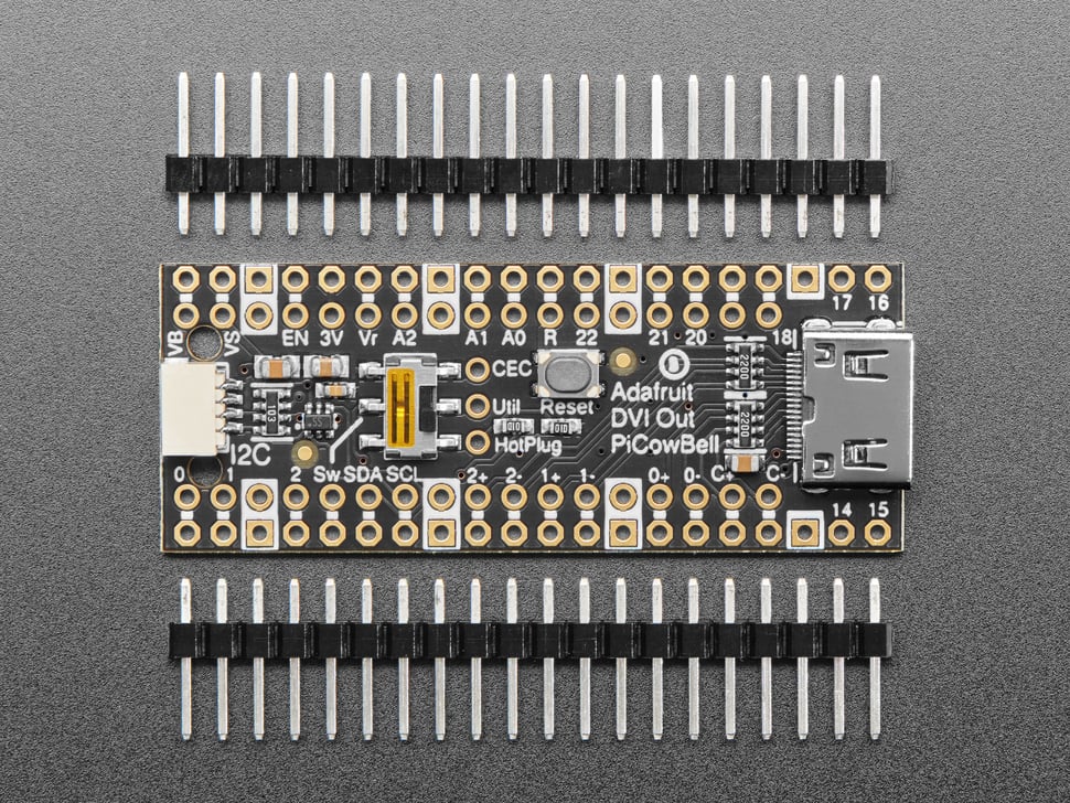 Adafruit PiCowbell DVI Output for Pico - Works with HDMI Display