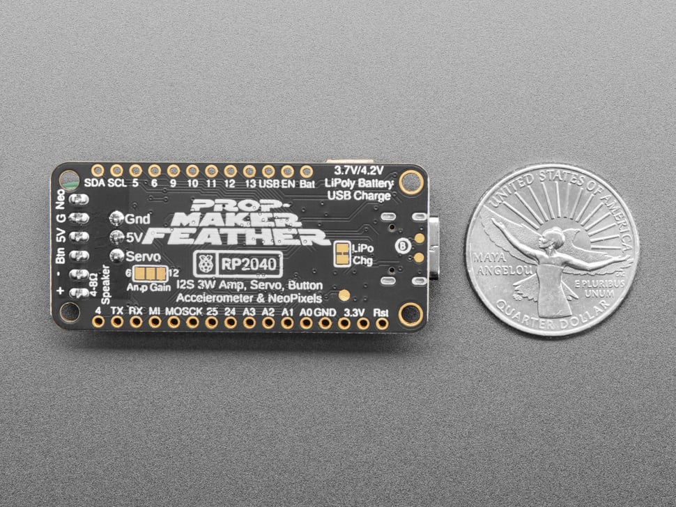 Adafruit RP2040 Prop-Maker Feather with I2S Audio Amplifier