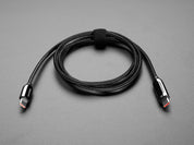 USB C to USB C Cable w/ 100W Watt Display - 1 meter Black Woven