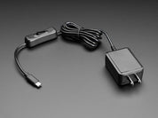 Vertical Wall Power Supply with USB C - 5V 3A Output and Switch