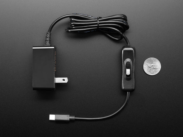 Wall Power Supply with USB C - 5V 3A Output and Switch