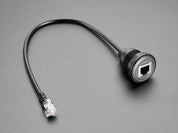 RJ-12 or RJ-11 Telephone Round Panel Mount Extension Cable