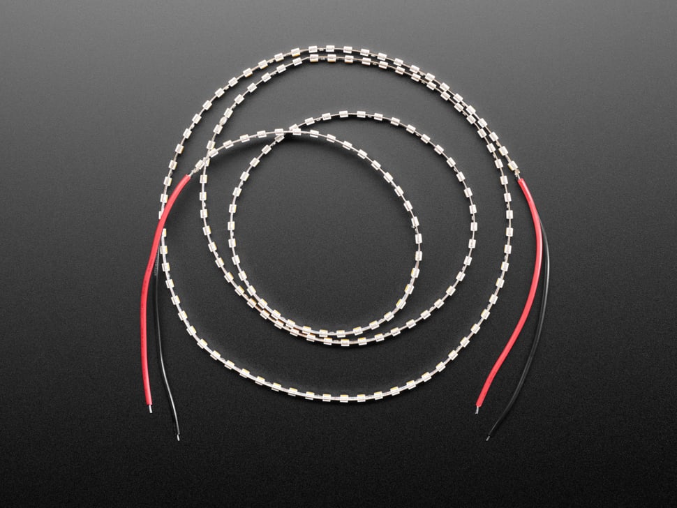 Double-Sided Single Color 12V LED Strip - Warm White 3000K - 1m