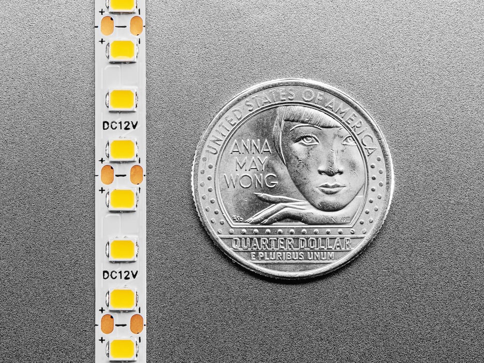 Double-Sided Single Color 12V LED Strip - Warm White 3000K - 1m