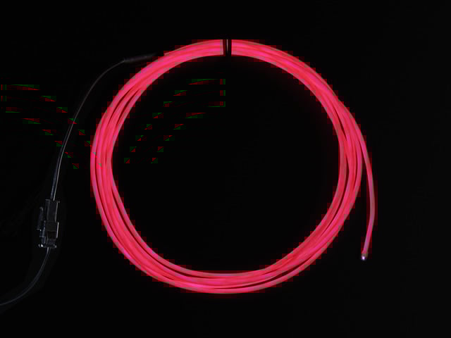 EL wire starter pack - Pink 2.5 meter (8.2 ft)