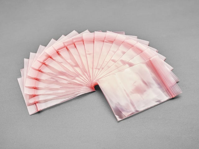 Pink Anti-Static Zip Top Bag - 2" x 3.5" - 100 Pack