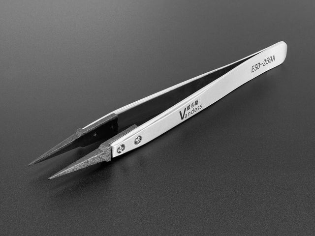 Fine Tip ESD Plastic Point Tweezers