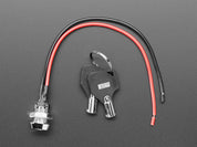 Momentary On/Off Round Key Lock Switch - 12mm Diameter