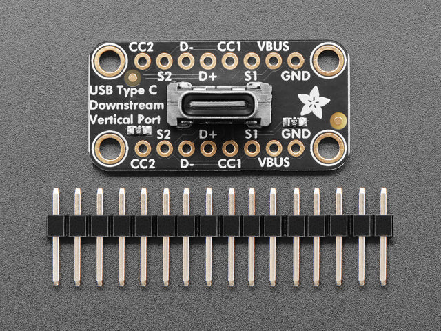 Adafruit USB Type C Vertical Breakout - Downstream Connection
