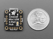 Adafruit CH334F Mini 2-Port USB Hub Breakout