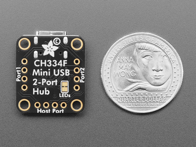 Adafruit CH334F Mini 2-Port USB Hub Breakout