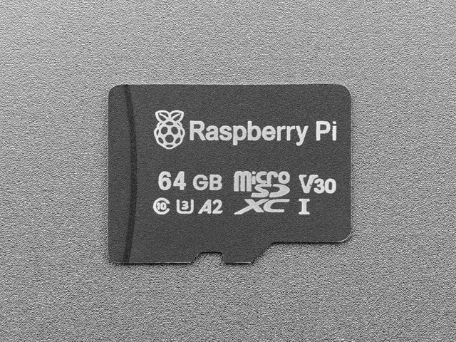 Official Raspberry Pi A2-Class microSD Card - 64GB Blank