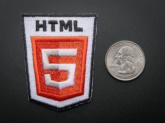 HTML 5 - Skill badge, iron-on patch