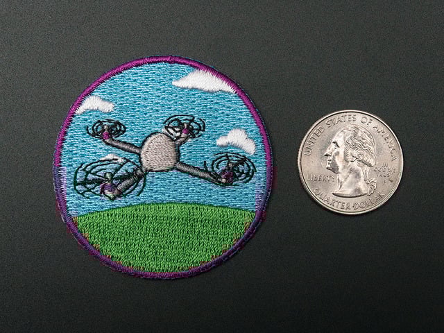 Educational mini UAVs- Skill badge, iron-on patch