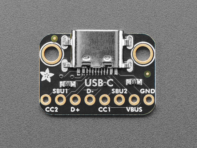 Adafruit Sunken USB Type C Breakout Board