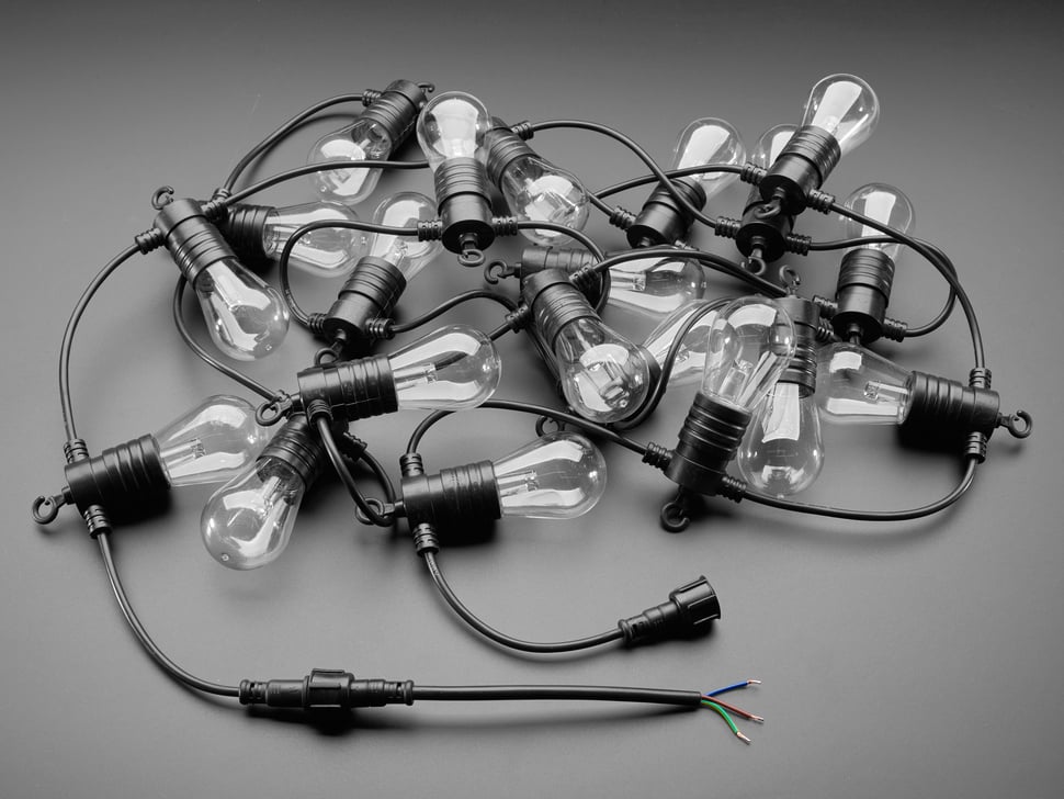 Cafe / Patio Light Bulb Strand with TM1814 RGBW LED - 20 Bulbs