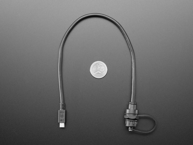 USB Micro B Small Round Panel Mount Extension USB Cable