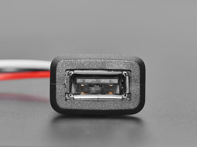 Snap-In Panel Mount Cable - USB Type A Socket to 4 Wires