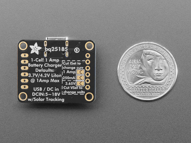 Adafruit bq25185 USB / DC / Solar Lithium Ion/Polymer charger