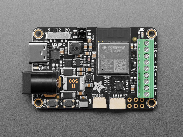 Adafruit Sparkle Motion - All-In-One WLED and xLights Board