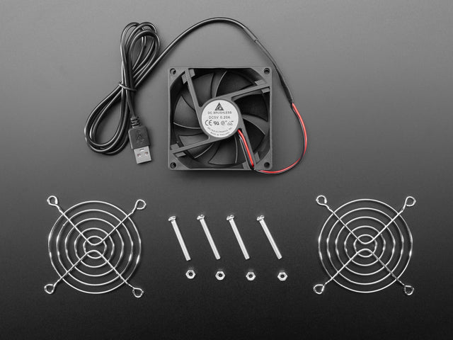 5V Square USB Fan - 8 cm