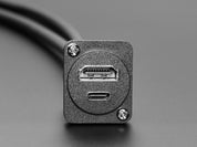 Dual Panel Mount Extension Cable with HDMI / DVI and USB Type-C