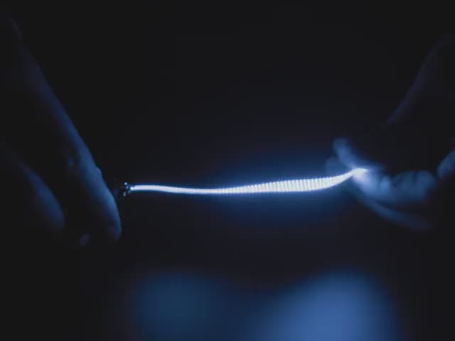 Single ended nOOds - 128mm long Flexible LED Filament - Blue 3V