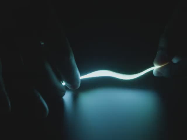 Single ended nOOds - 128mm Flexible LED Filament - Ice Blue 3V