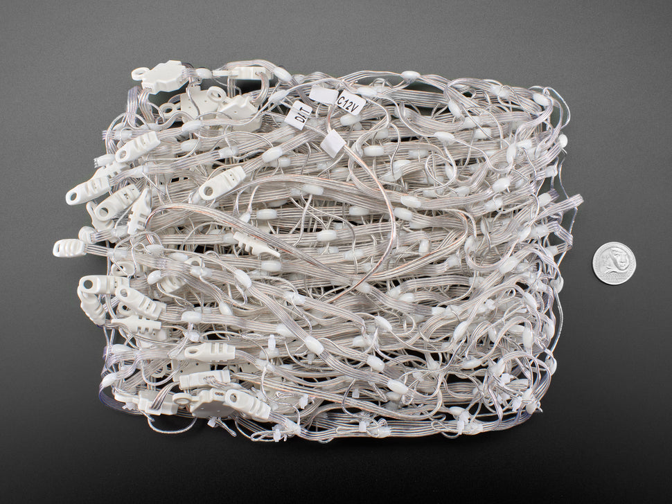 NeoPixel LED Outdoor Netting - 20 x 20 LEDs - 1x1 Meter Sizing