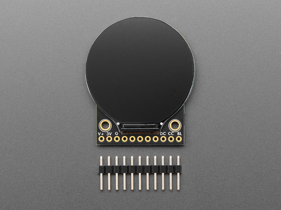 Adafruit 1.28" 240x240 Round TFT LCD Display with MicroSD